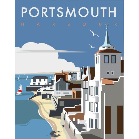 THOMPSON003: Portsmouth Harbour. 24" x 32" Matte Mounted Print