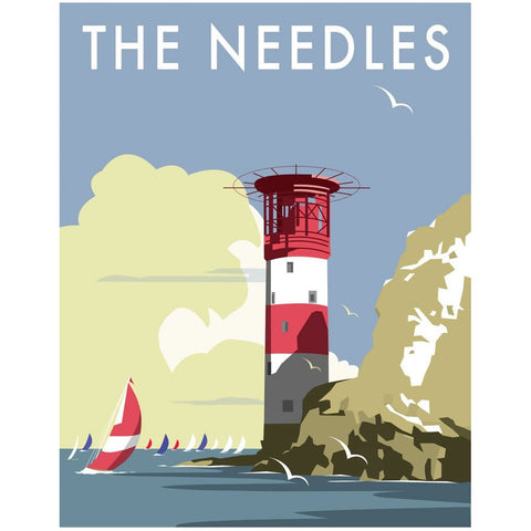 THOMPSON005: The Needles, Isle of Wight. 24" x 32" Matte Mounted Print