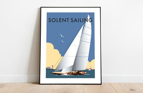 Solent Sailing By Artist Dave Thompson - Premium Art Print