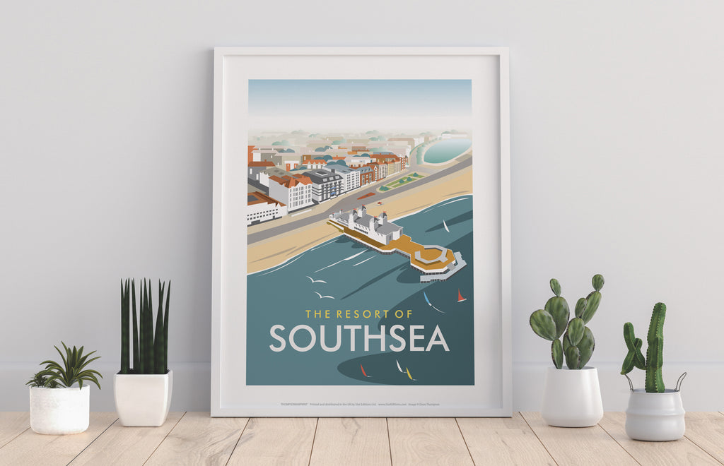 The Resort Of Southsea By Artist Dave Thompson - Art Print
