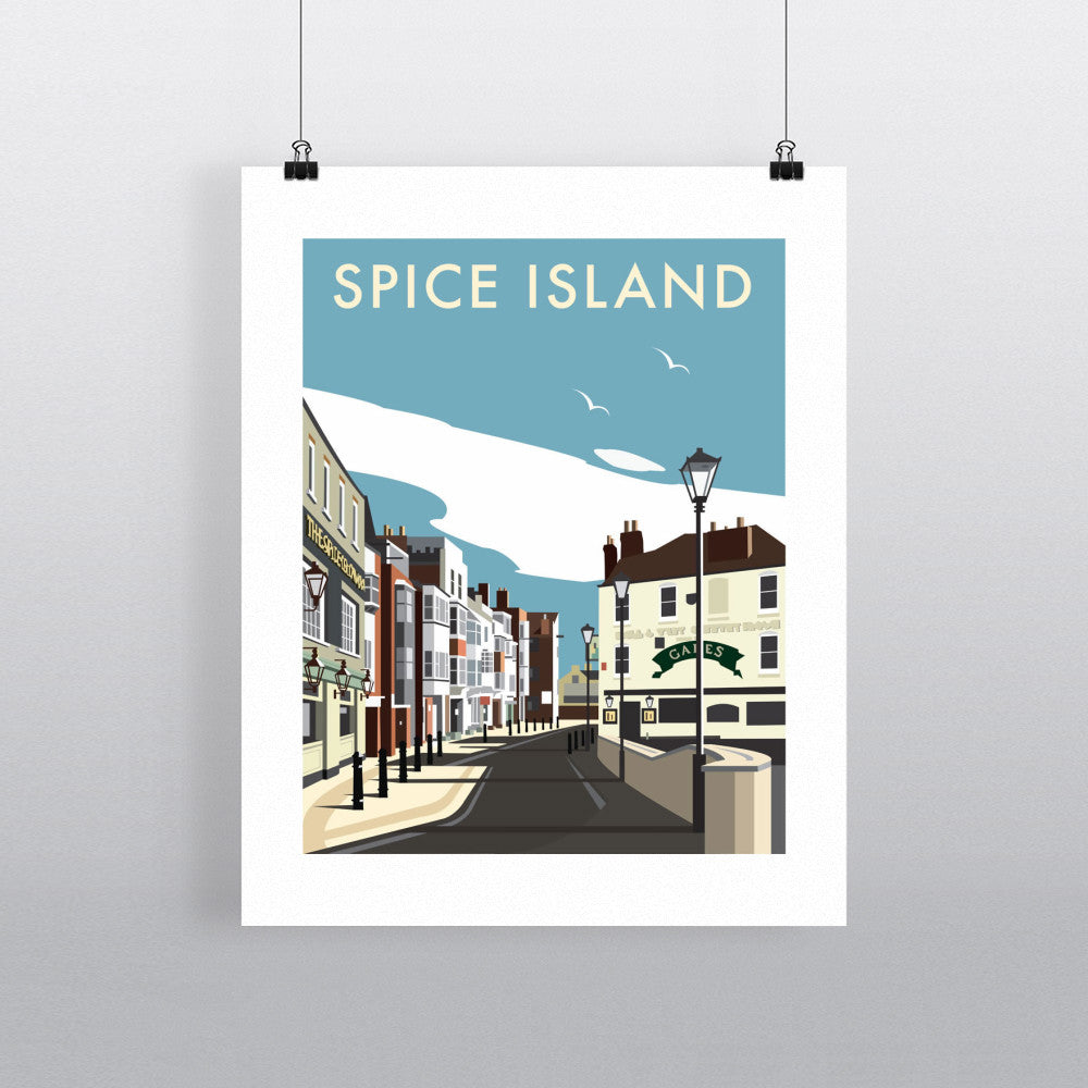 THOMPSON009: Spice Island, Portsmouth. 24" x 32" Matte Mounted Print