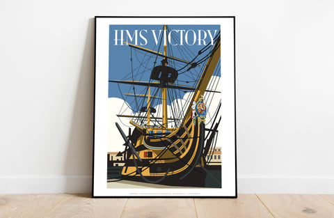 Hms Victory By Artist Dave Thompson - Premium Art Print