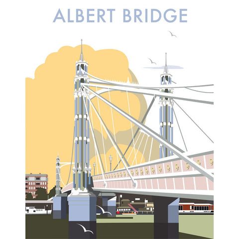 THOMPSON012: Albert Bridge, London. 24" x 32" Matte Mounted Print