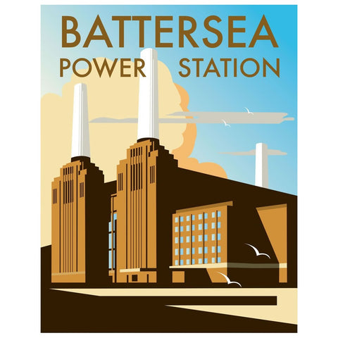 THOMPSON015: Battersea Power Station. 24" x 32" Matte Mounted Print