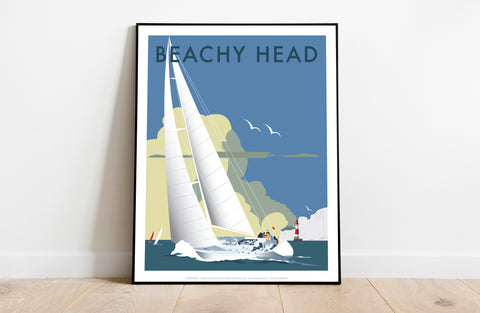 Beachy Head By Artist Dave Thompson - Premium Art Print