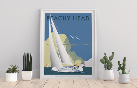 Beachy Head By Artist Dave Thompson - Premium Art Print