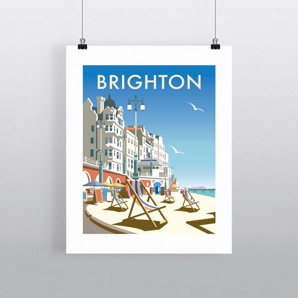 THOMPSON021: Brighton Beach. 24" x 32" Matte Mounted Print
