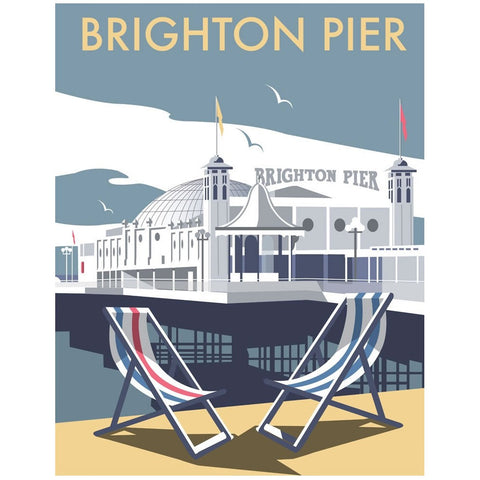 THOMPSON023: Brighton Pier. 24" x 32" Matte Mounted Print