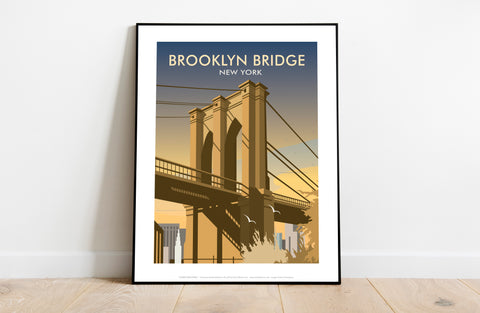 Brooklyn Bridge By Artist Dave Thompson - Premium Art Print