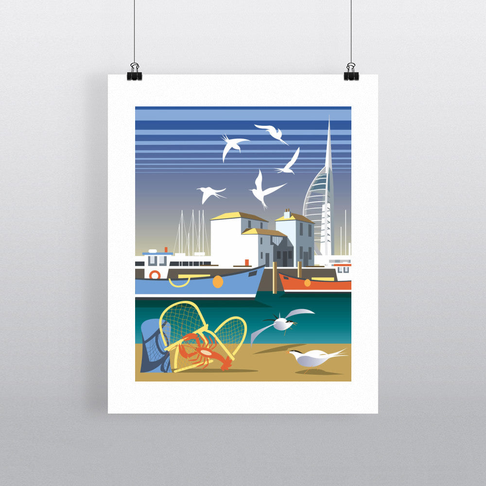 THOMPSON029: The Camber, Portsmouth. 24" x 32" Matte Mounted Print