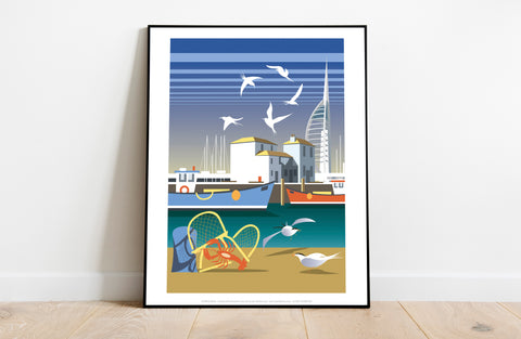 Beach By Artist Dave Thompson - 11X14inch Premium Art Print