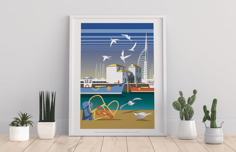 Beach By Artist Dave Thompson - 11X14inch Premium Art Print