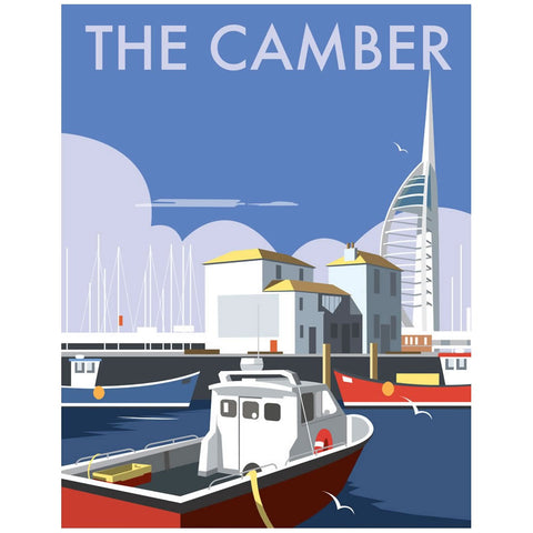 THOMPSON030: The Camber, Portsmouth. 24" x 32" Matte Mounted Print