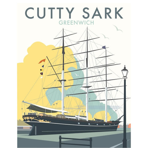 THOMPSON033: The Cutty Sark, Greenwich, London. 24" x 32" Matte Mounted Print