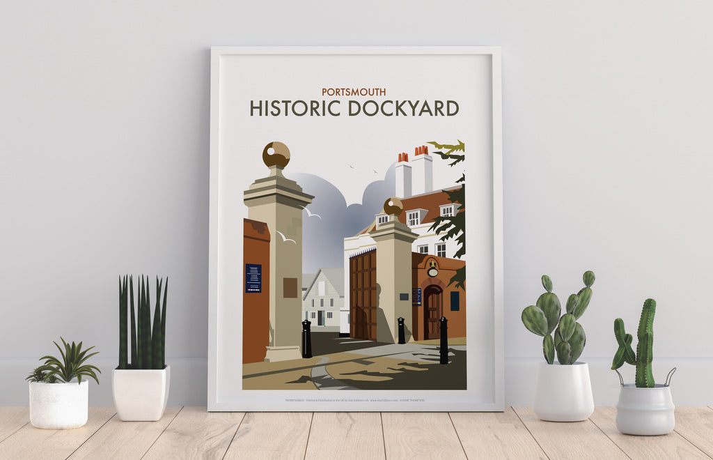 Historic Dockyard By Artist Dave Thompson - Art Print