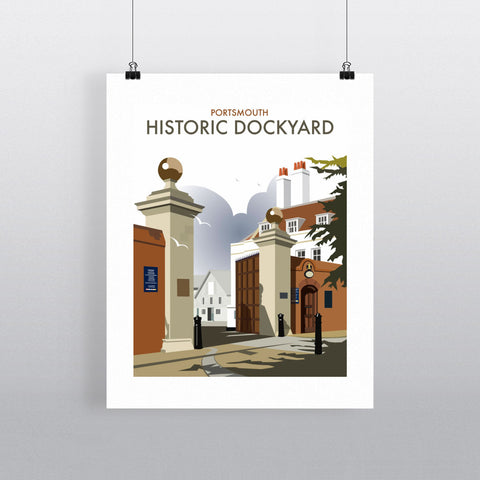 THOMPSON035: Portsmouth Historic Dockyard. 24" x 32" Matte Mounted Print