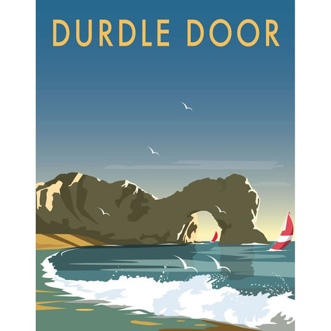THOMPSON036: Durdle Door, Dorset. 24" x 32" Matte Mounted Print