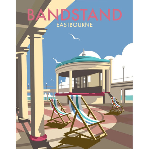 THOMPSON037: Eastbourne Bandstand. 24" x 32" Matte Mounted Print