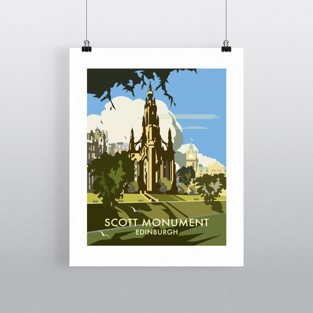 THOMPSON038: Scott Monument, Edinburgh. 24" x 32" Matte Mounted Print
