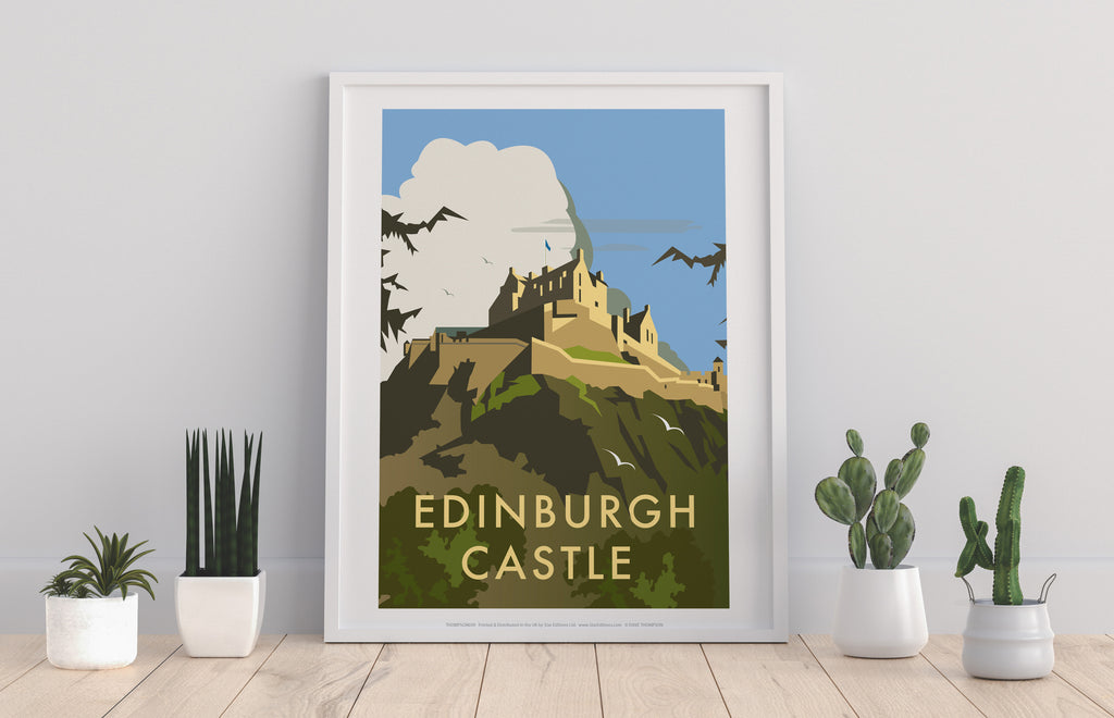 Edinburgh Castle By Artist Dave Thompson - 11X14inch Premium Art Print