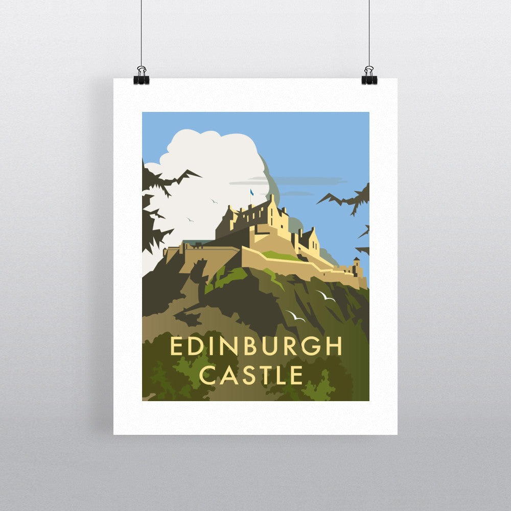 THOMPSON039: Edinburgh Castle. 24" x 32" Matte Mounted Print
