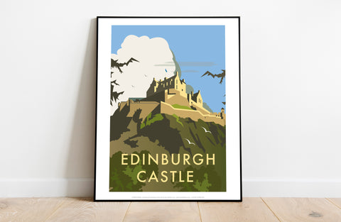 Edinburgh Castle By Artist Dave Thompson - 11X14inch Premium Art Print