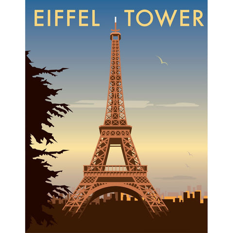THOMPSON040: The Eiffel Tower, Paris. 24" x 32" Matte Mounted Print