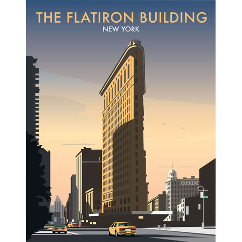 THOMPSON041: The Flatiron Building, New York. 24" x 32" Matte Mounted Print