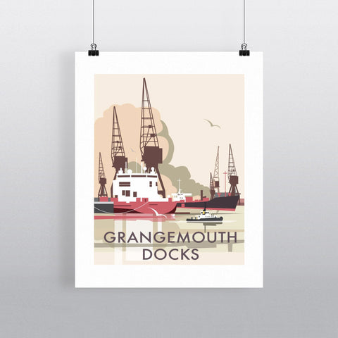 THOMPSON044: Grangemouth Docks 24" x 32" Matte Mounted Print