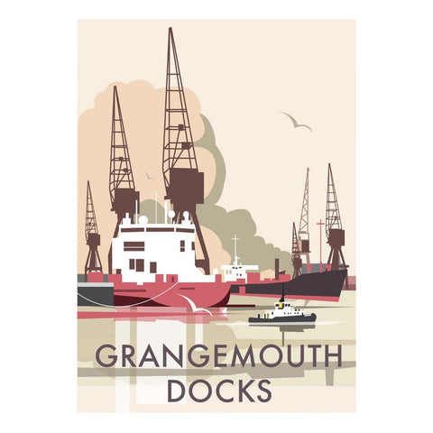 THOMPSON044: Grangemouth Docks 24" x 32" Matte Mounted Print