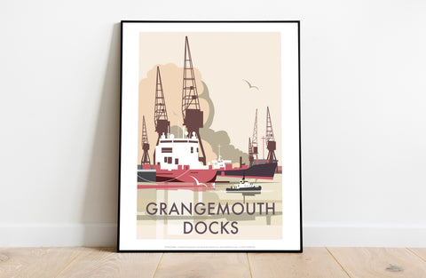 Grangemouth Docks By Artist Dave Thompson - Art Print