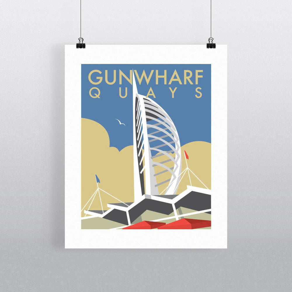 THOMPSON047: Gunwharf Quays, Portsmouth. 24" x 32" Matte Mounted Print