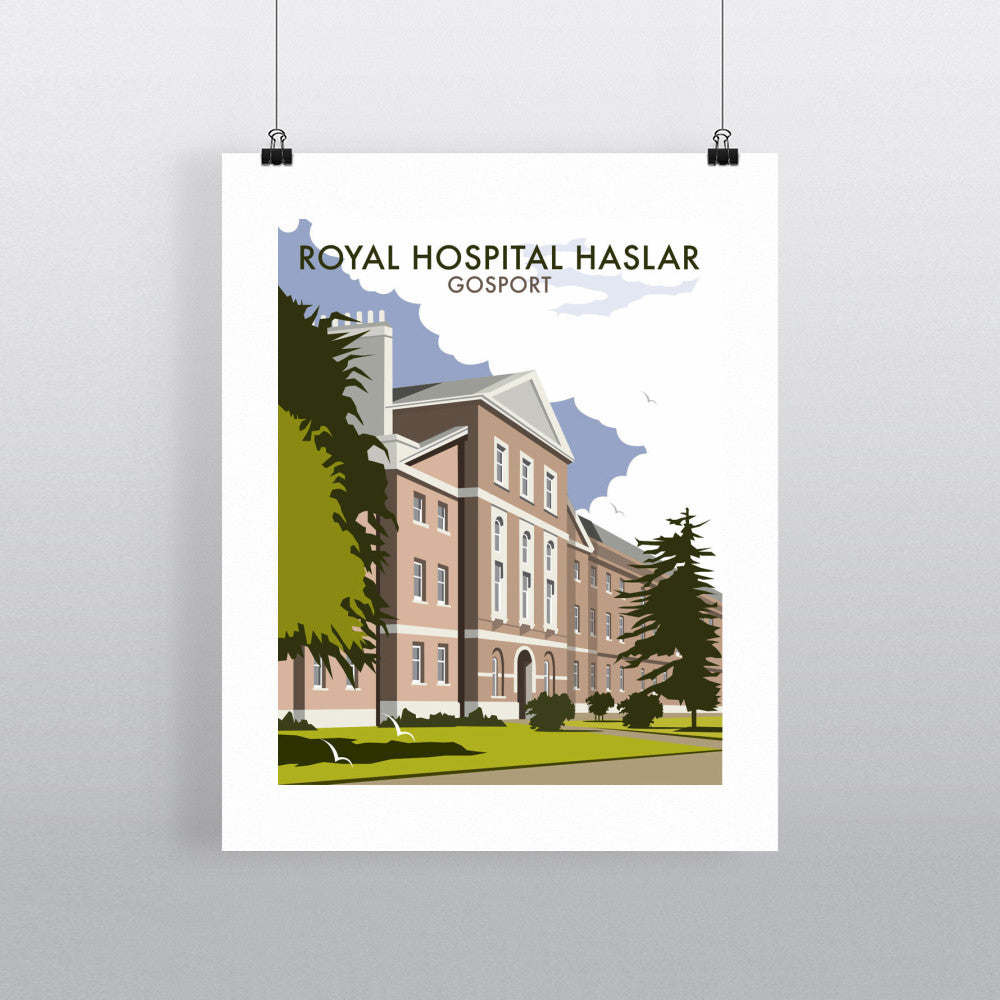 THOMPSON048: Royal Hospital Haslar, Gosport. 24" x 32" Matte Mounted Print