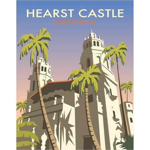 THOMPSON049: Hearst Castle, California. 24" x 32" Matte Mounted Print