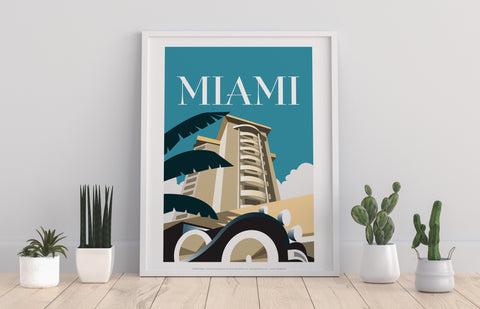 Miami By Artist Dave Thompson - 11X14inch Premium Art Print