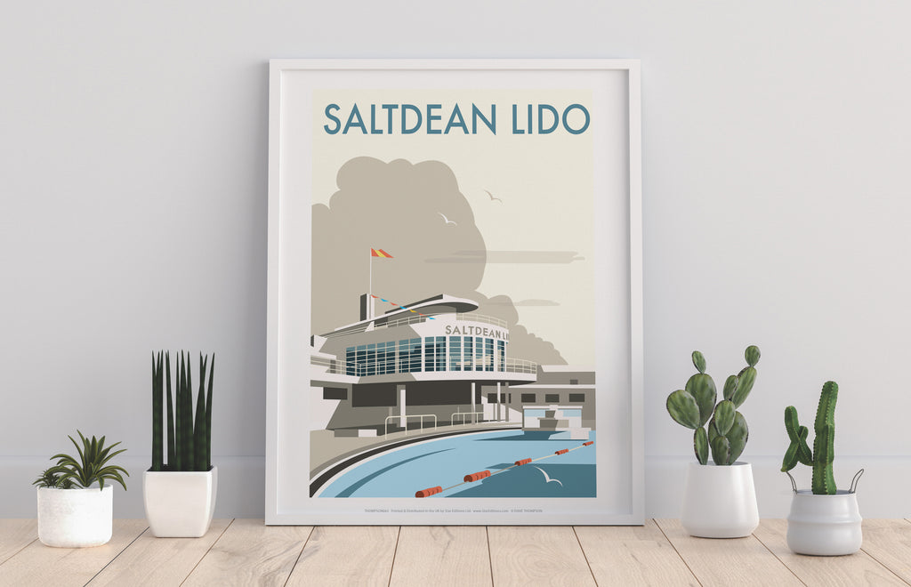 Saltdean Lido By Artist Dave Thompson - Premium Art Print
