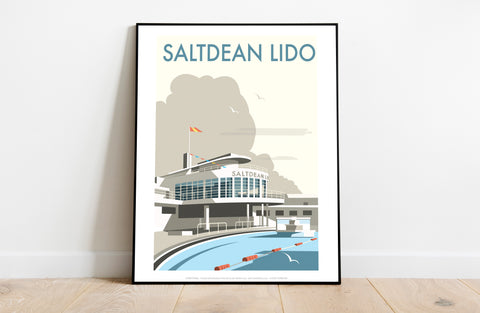 Saltdean Lido By Artist Dave Thompson - Premium Art Print