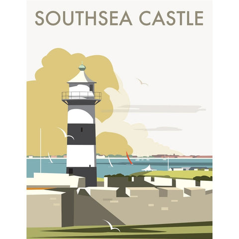 THOMPSON069: Southsea Castle, Portsmouth. 24" x 32" Matte Mounted Print