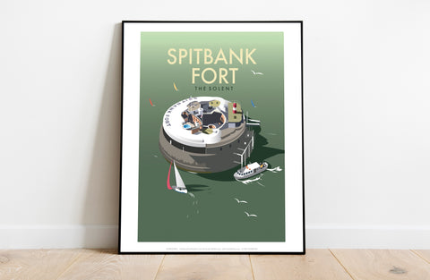 Spitbank Fort By Artist Dave Thompson - Premium Art Print