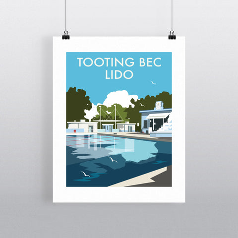 THOMPSON076: Tooting Bec Lido, London. 24" x 32" Matte Mounted Print