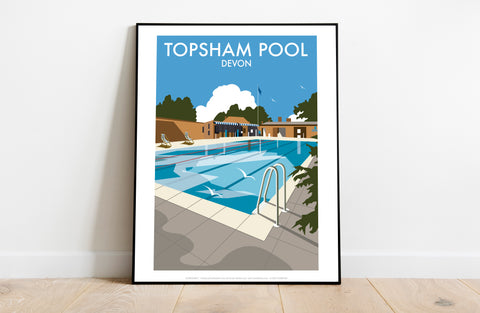 Topsham Pool By Artist Dave Thompson - Premium Art Print