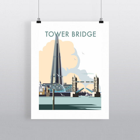 THOMPSON078: Tower Bridge and The Shard, London. 24" x 32" Matte Mounted Print