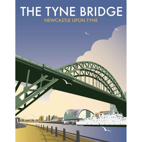 THOMPSON079: The Tyne Bridge, Newcastle Upon Tyne. 24" x 32" Matte Mounted Print