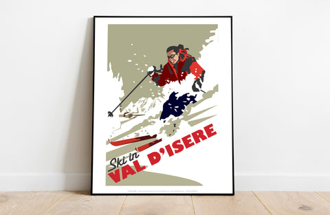 Val D'Isere By Artist Dave Thompson - Premium Art Print