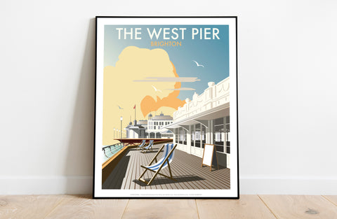 The West Pier By Artist Dave Thompson - Premium Art Print