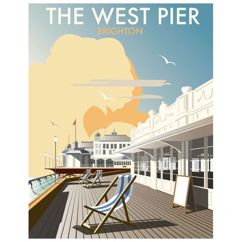 THOMPSON081: The West Pier, Brighton. 24" x 32" Matte Mounted Print