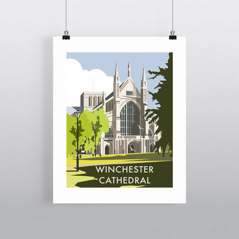 THOMPSON082: Winchester Cathedral. 24" x 32" Matte Mounted Print