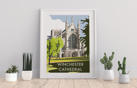 Winchester Cathedral By Artist Dave Thompson - Art Print
