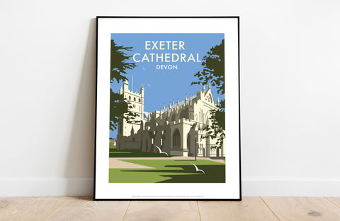 Exeter Cathedral By Artist Dave Thompson - 11X14inch Premium Art Print