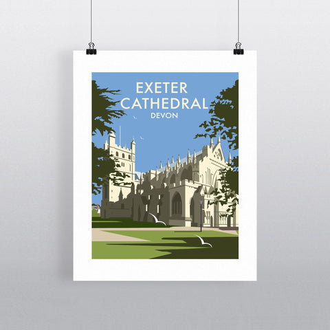 THOMPSON083: Exeter Cathedral, Devon. 24" x 32" Matte Mounted Print